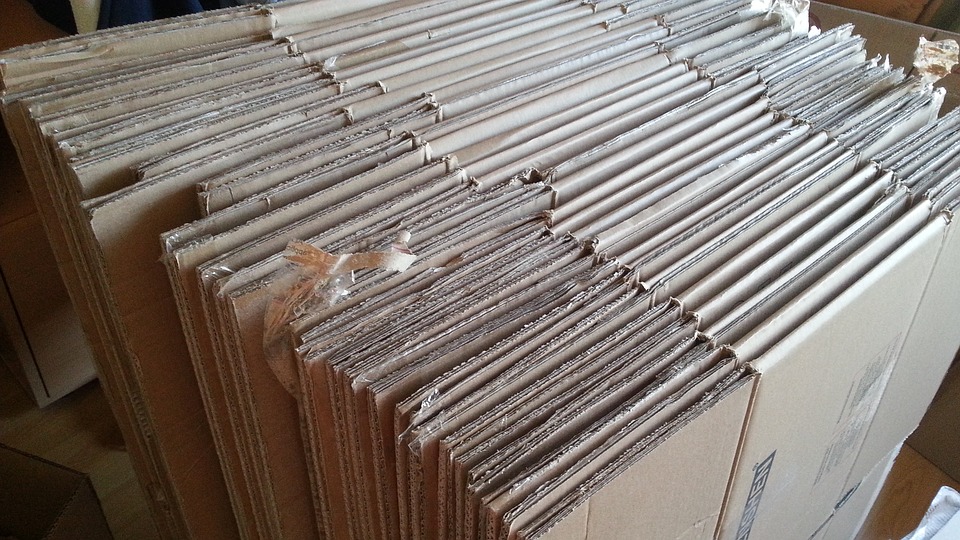 Packing box folded